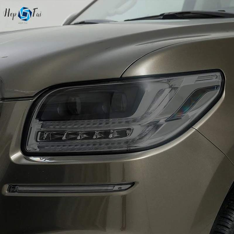 

2 Pcs Car Headlight Protective Film Restoration Transparent Black TPU Sticker For Lincoln Navigator 2018-Present Accessories
