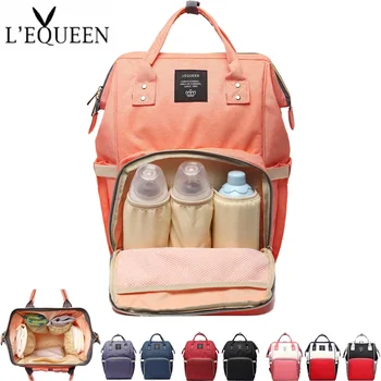 Lequeen Mummy Maternity Diaper Bag Backpack Nappy Bag Large Capacity Stroller Bag Travel Diaper Backpack for Baby Care 1