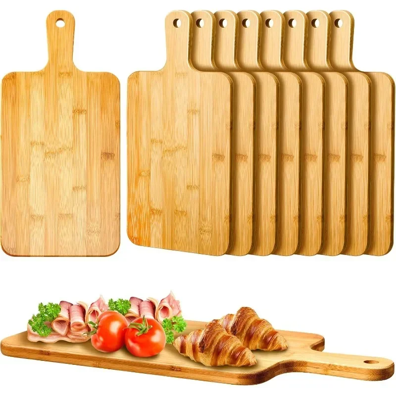Premium Bamboo Cutting and Serving Board with Handle - Ideal for Chopping, Charcuterie, and More