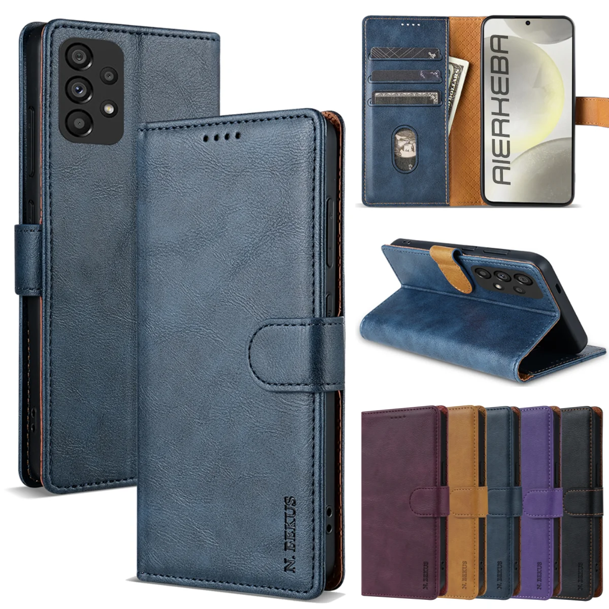 Premium Flip Leather Wallet Case - Sleek and Durable Cover
