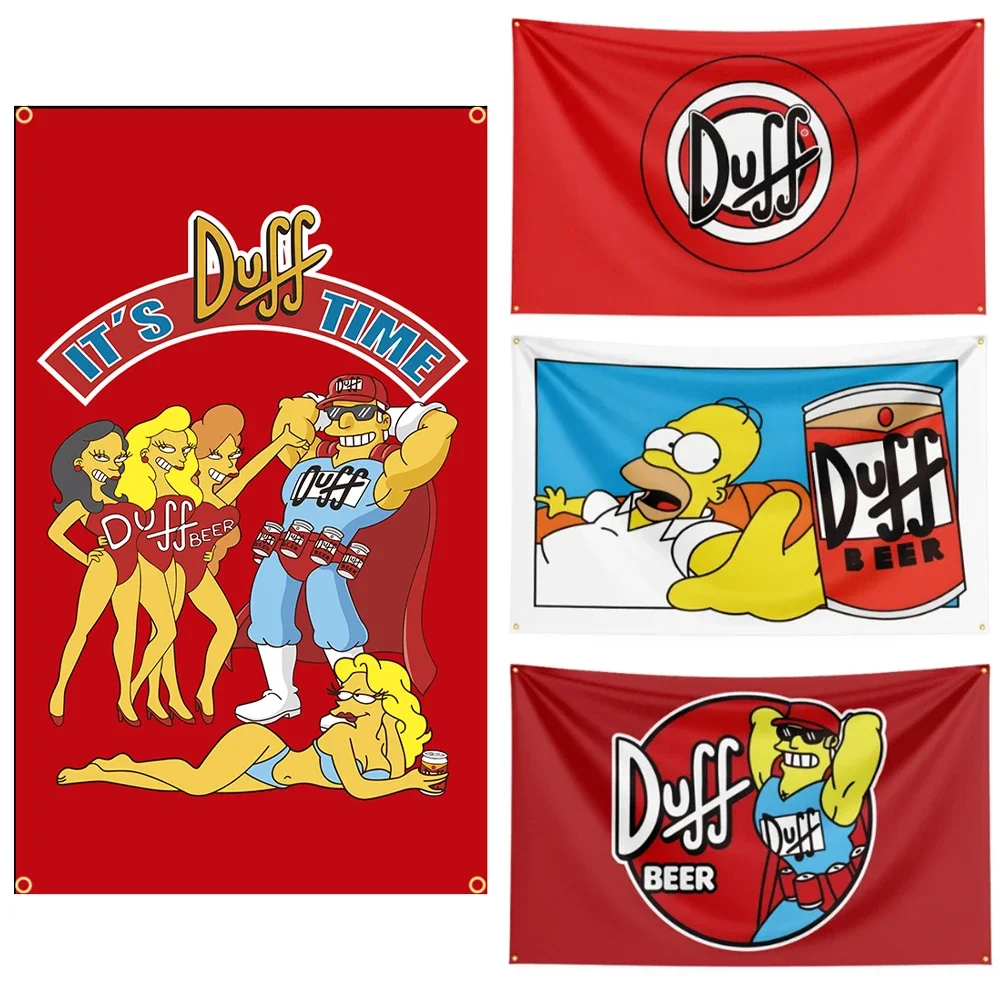 

JimonFlag 90x150cm 3X5FT Duffs Flag Polyester Printed Wine Banner For Decor