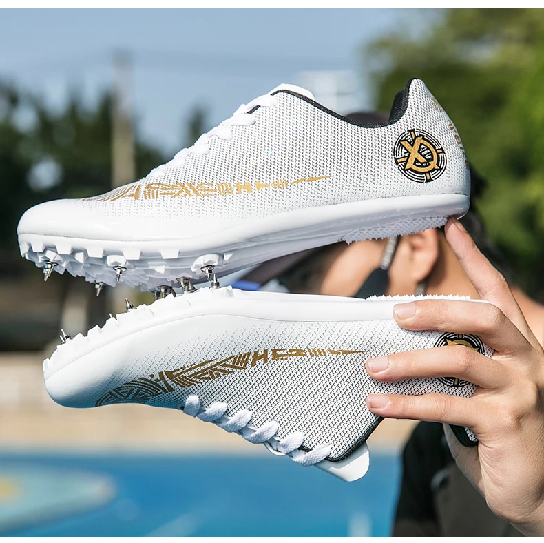 Men Track Field Shoes Women Spikes Sneakers Athlete Running Training Lightweight Racing Match Spike Sport Shoes Size 35-45