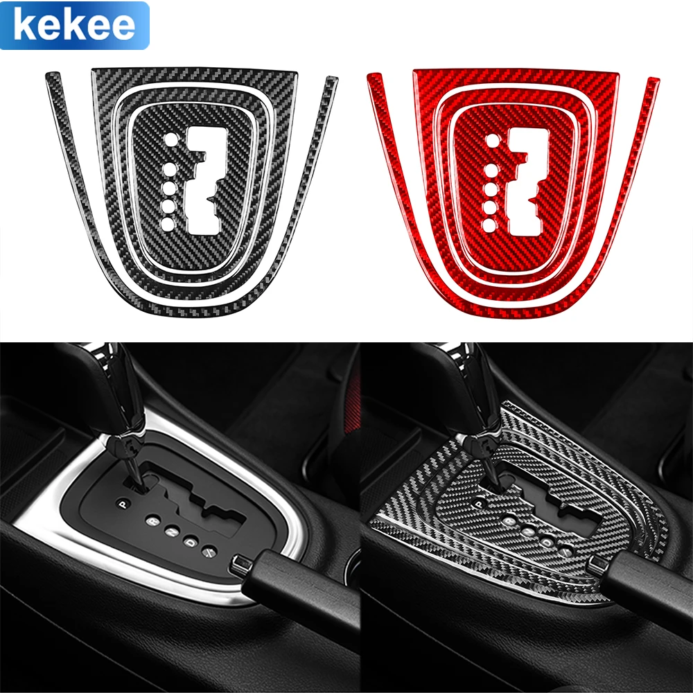 

For Dodge Avenger 2011 2012 2013 2014 Automatic Gear Shift Panel Set Cover Real Carbon Fiber Sticker Car Interior Accessories