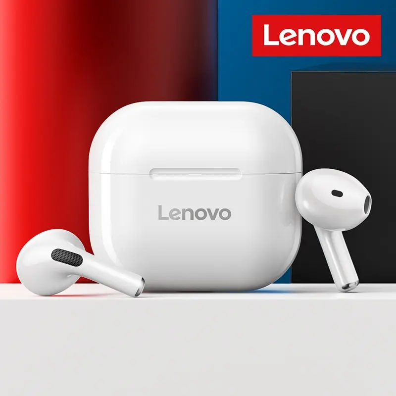 Auriculares inalámbricos Lenovo LP40 con Control táctil y Caja de Carga :  : Electrónica