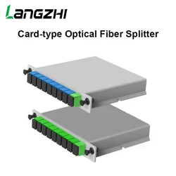 10Pcs SC APC/UPC PLC 1X8 Splitter Fiber Optical Box FTTH PLC Splitter Box with 1X8 Planar Waveguide Type Optical Splitter