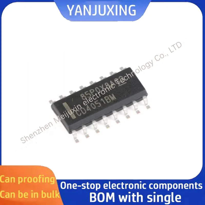 

10pcs/lot CD4051BM96 CD4051BM SOIC-16 CMOS single-channel 8-channel analog multiplexer chip in stock