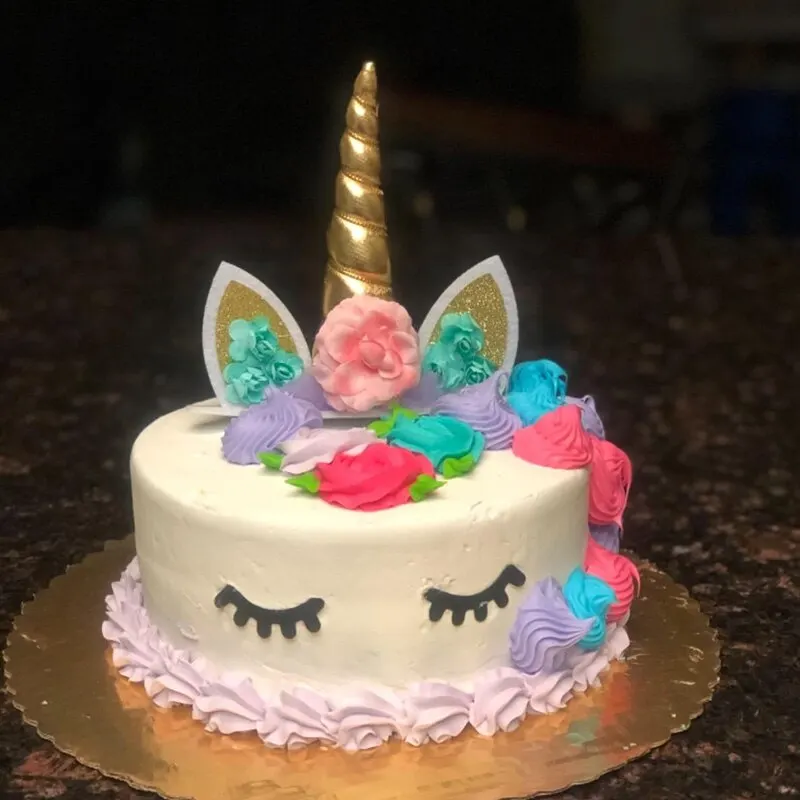 Description Picture 4 of itemUnicorn Party Cake Topper Cloud Rainbow Cake Flags Decor Kids Birthday Party Cupcake Topper Unicorn Party Supplies