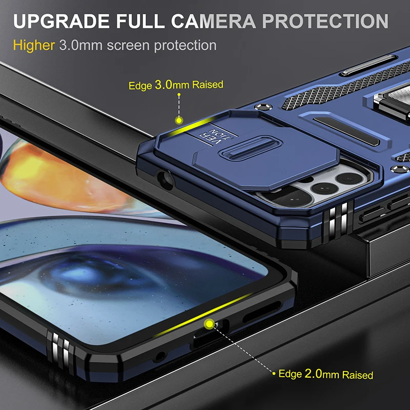 MOTO E13 E 13 ümbris, põrutuskindel telefoniümbris Motorola Moto G22 Edge 30 Neo Pro Plus 2022 jaoks, libiseva objektiiviga kaamera tagakülg._voghion.com