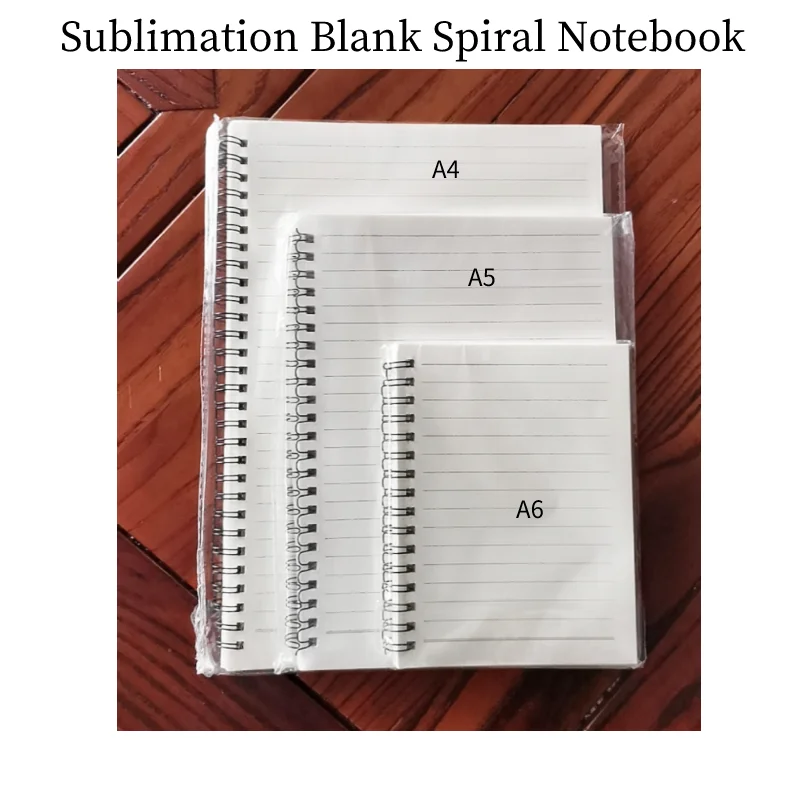 A4 A5 A6 Sublimation Blank Notebooks Spiral Wire Bound For Heat