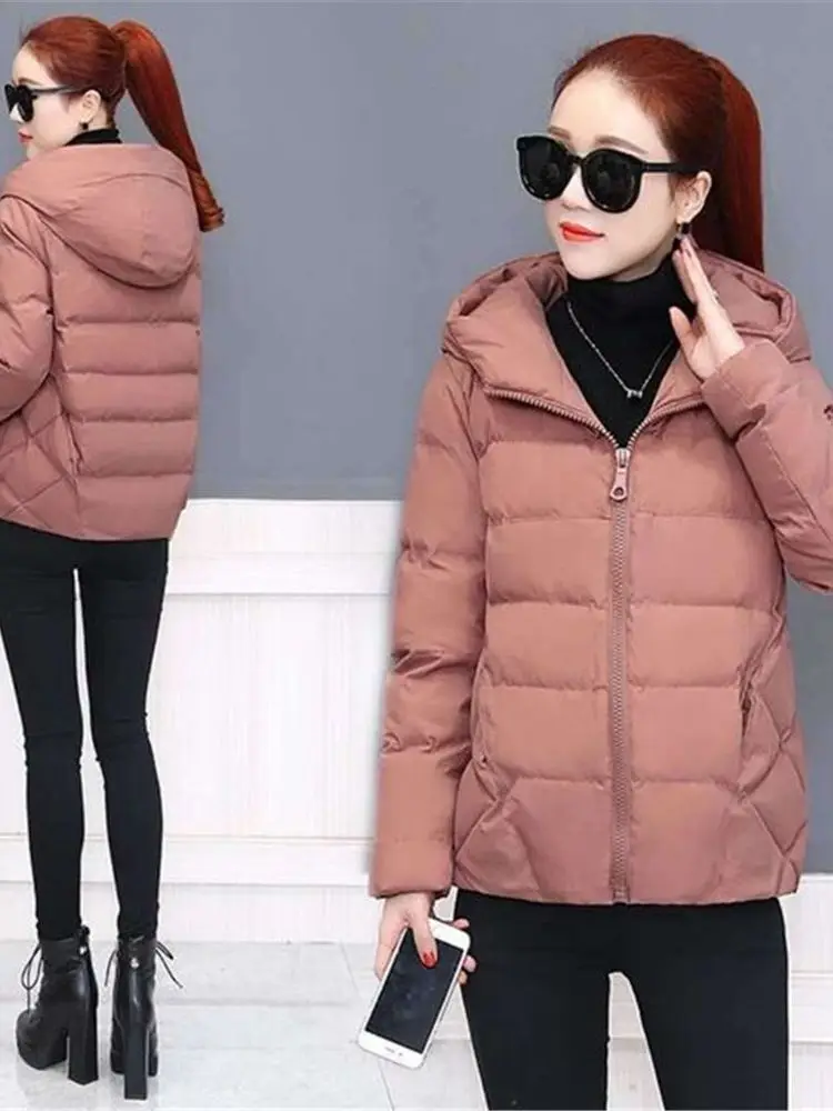 가을 겨울 자켓 파카 여성 따뜻한 코트 후드 오버 코트 코튼 패딩 기본 자켓 여성 캐주얼 겉옷 여성 의류