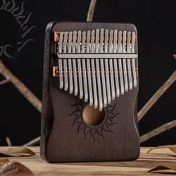 Deluxe Kalimba Finger Piano Thumb Keyboard Instrument for Music Lovers and Beginners (Retro 17 key)