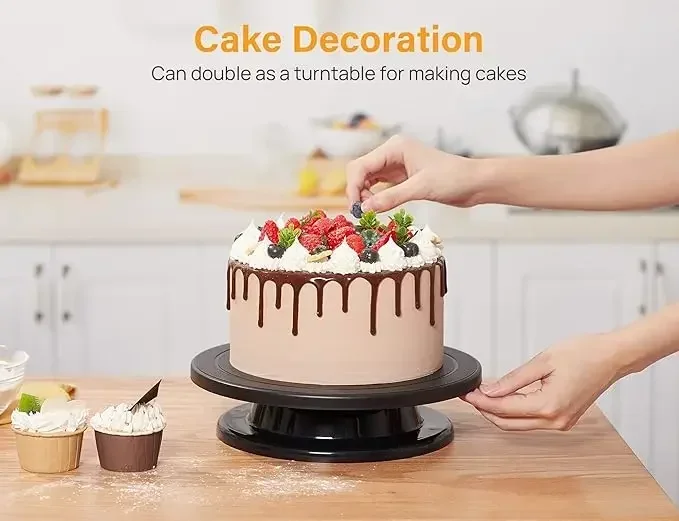 Rotate Turnable Sculpting Wheel Platform to Hold Spraying Projects Smooth Rotation Manual Rotation Baking Tools 1pcs