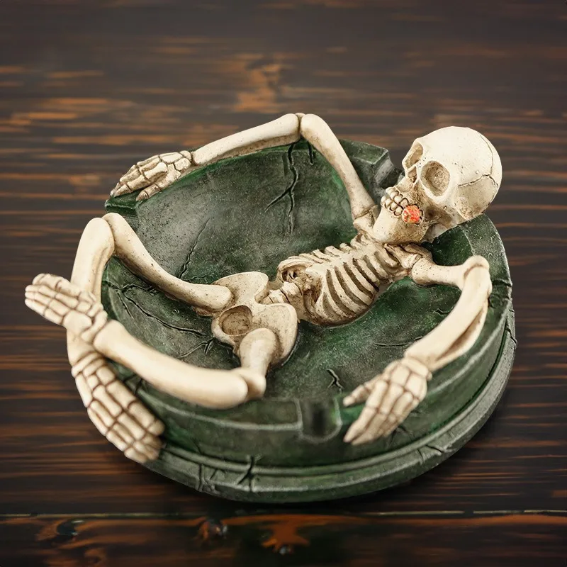 Portable Ashtray Cigarettes Ashtray Silicone Ashtray Stainless Steel Ashtray Metal Ashtray Air Purifier Ashtray Wood Ashtray Ceramic Ashtray 1pc Creative Personality Skull Desktop Household Decorative For Home Hotel Bar Office