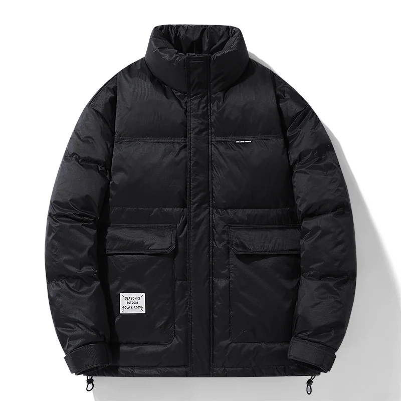 W Inter 80% Piumino D'Anatra Bianco Per Uomo Colletto Alla Coreana Tasca Profonda L-5Xl Piumino Hyperdrive Maschile Windbreake