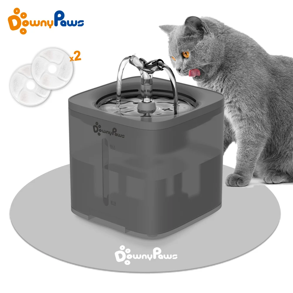 2L-Automatic-Pet-Cat-Water-Fountain-Filter-Dispenser-Feeder-Smart-Drinker-For-Cats-Water-Bowl-Kitten.jpg 2L Automatikus Kisállat -Macska Víz Szökőkút Szűrő Adagoló Adagoló Intelligens Ital Macskák Számára - Image 1