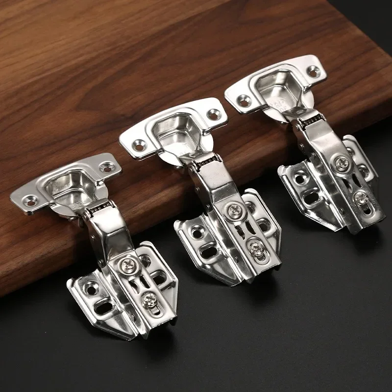 Hinge Soft Closing Full Overlay Door Hydraulic Hinges No-Drilling Hole Clip-On for Cabinet Cupboard Furniture Hardware 1pcs stainless steel hinges,door hinges