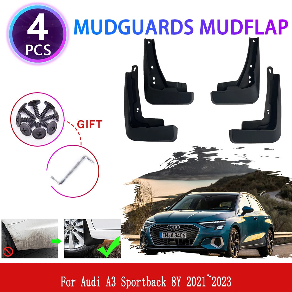 For Audi A3 Sportback 8Y 2021 2022 2023 Mudguards Mudflaps Fender Flares Mud  Flap Splash Guards Auto Cover Wheel Accessories - AliExpress