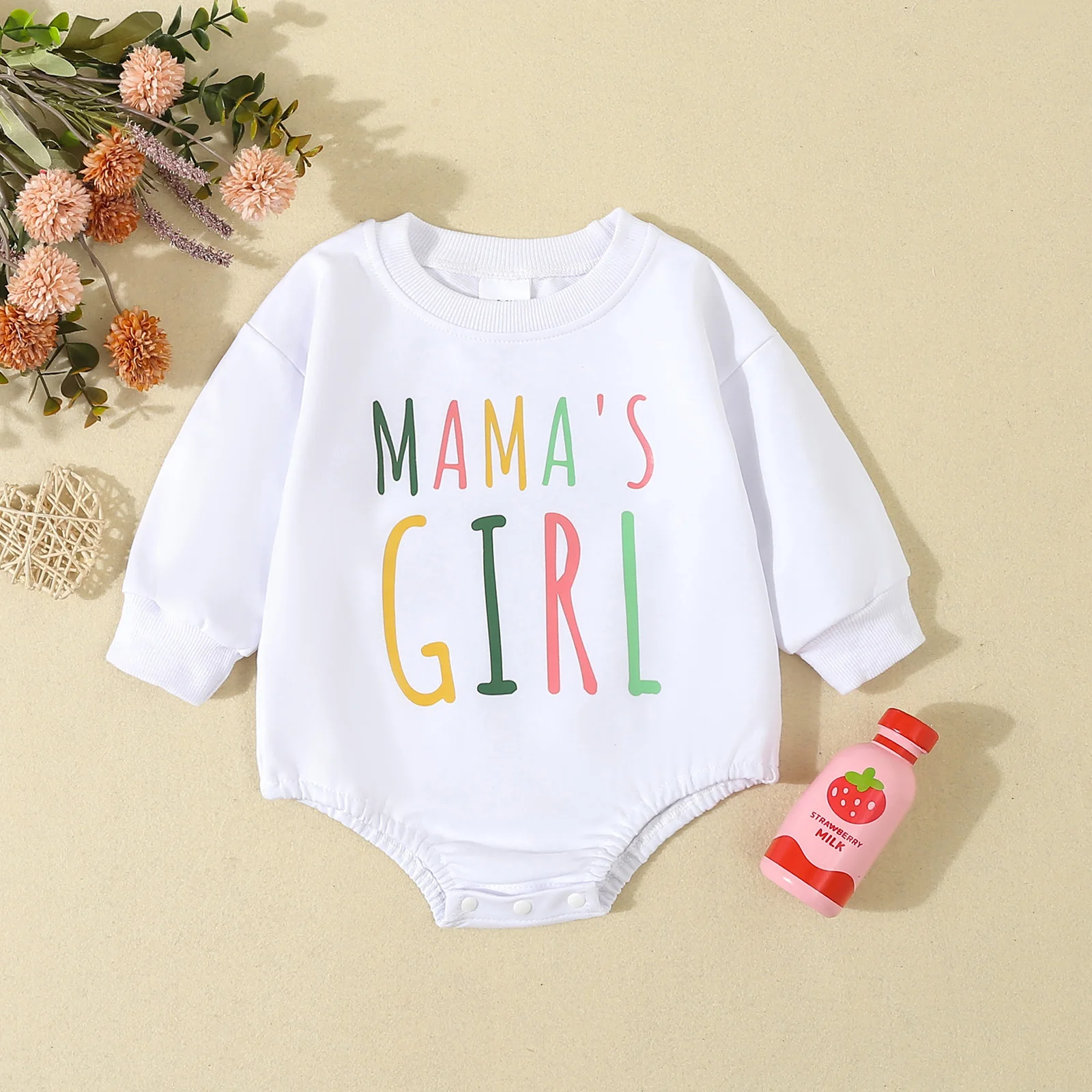 Citgeett Autumn Kids Baby Girls Mommy Matching Outfits Long Sleeve Letter Print Sweatshirts Pullovers Bodysuit Fall Clothes 3