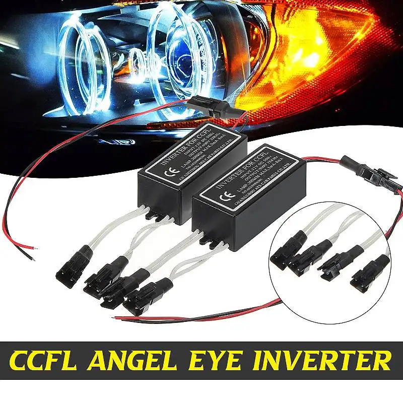 

2Pcs CCFL Inverter Spare Ballast For Angel Eyes Halo Rings Kit 12V Replacement Waterproof