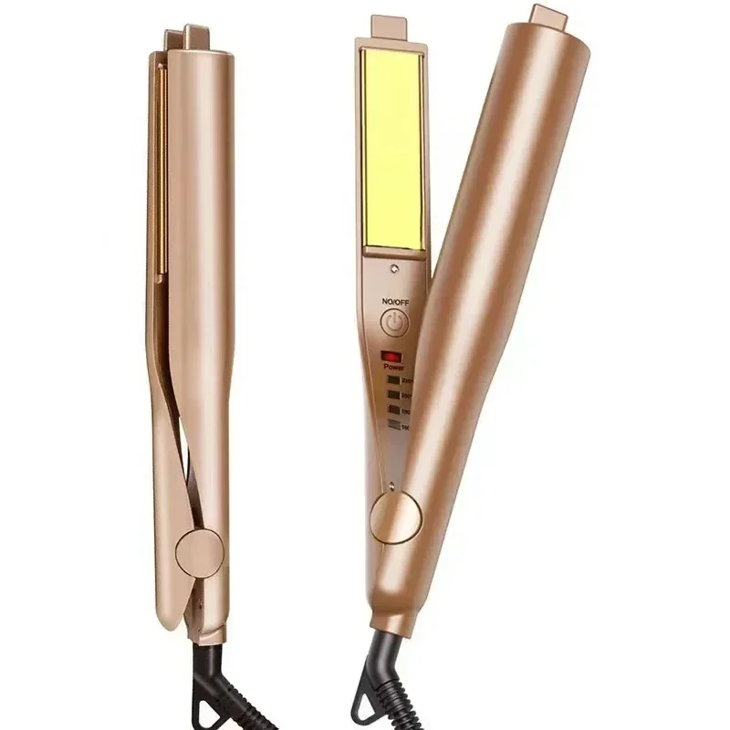 2 in 1 Hair Straightener And Curler Twist Straightening Curling Iron Professional Negative Ion Fast Heating Styling Flat Iron