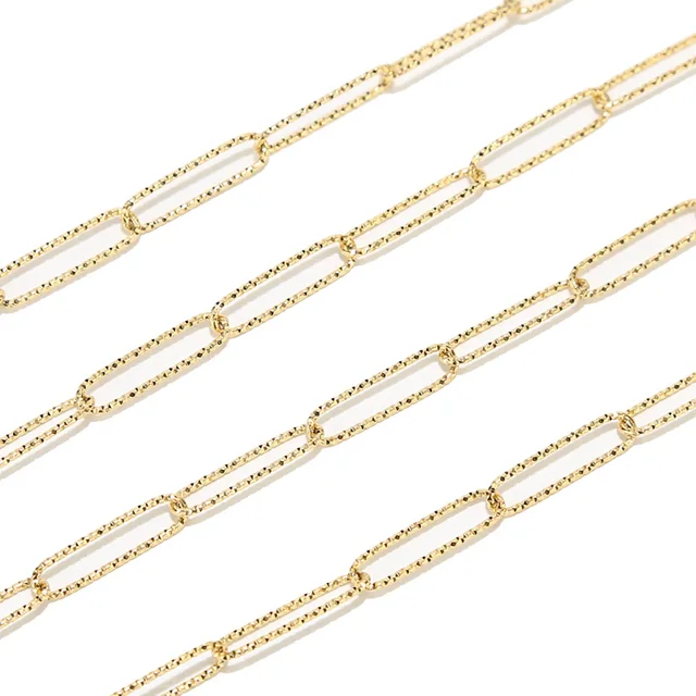 Catena A Maglia Barbazzale In Alluminio Oro - 5m Per Braccialetti E Collane Fai Da Te, Maglie 13.5x8mm