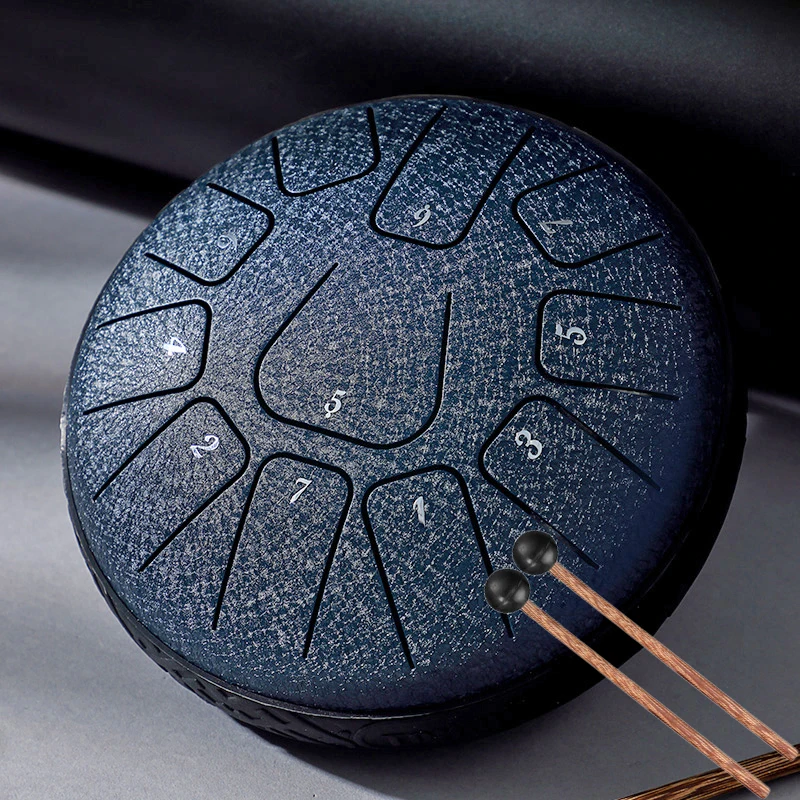 

Hluru Glucophone Steel Tongue Drum 6 Inch 11 Notes Drums for Beginner Tone Key D5 Ethereal Handpan Drum Musical Instruments