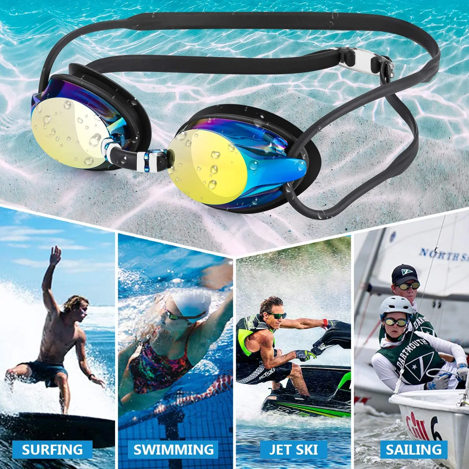 Adults Professional Competition Swimming Goggles Anti-Fog UV Protection Waterproof Silicone Swimming Glasses Men Women