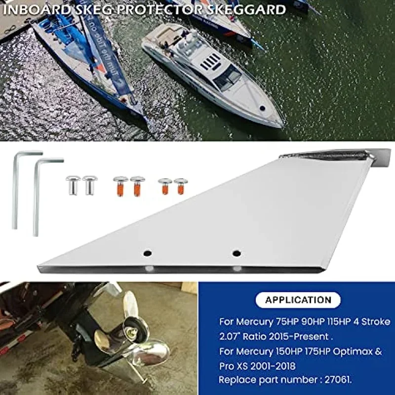 Skeg Guard Protector Safe-Skeg for Mercury 75 90 115HP 4 Stroke 2.07" Ratio 2015-Present 150HP 175HP ChuangQian 27061