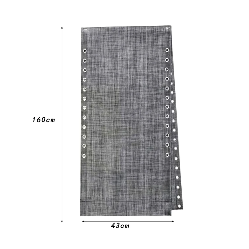 Kit Ricambio Sedia A Sdraio - Tessuto Nylon 160x43 Cm + 4 Corde Elastiche - Per Esterno, Spiaggia, Giardino - Blu - 3