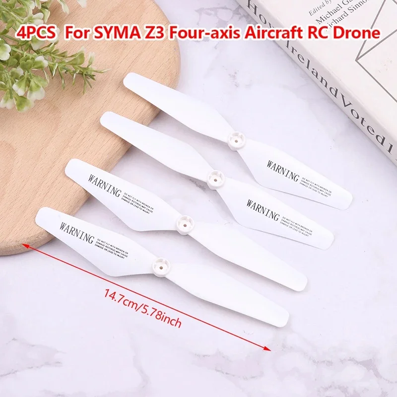 Hélices de rechange SYMA Z3 147mm blanches, lot de 4 pales pour drone quadrirotor