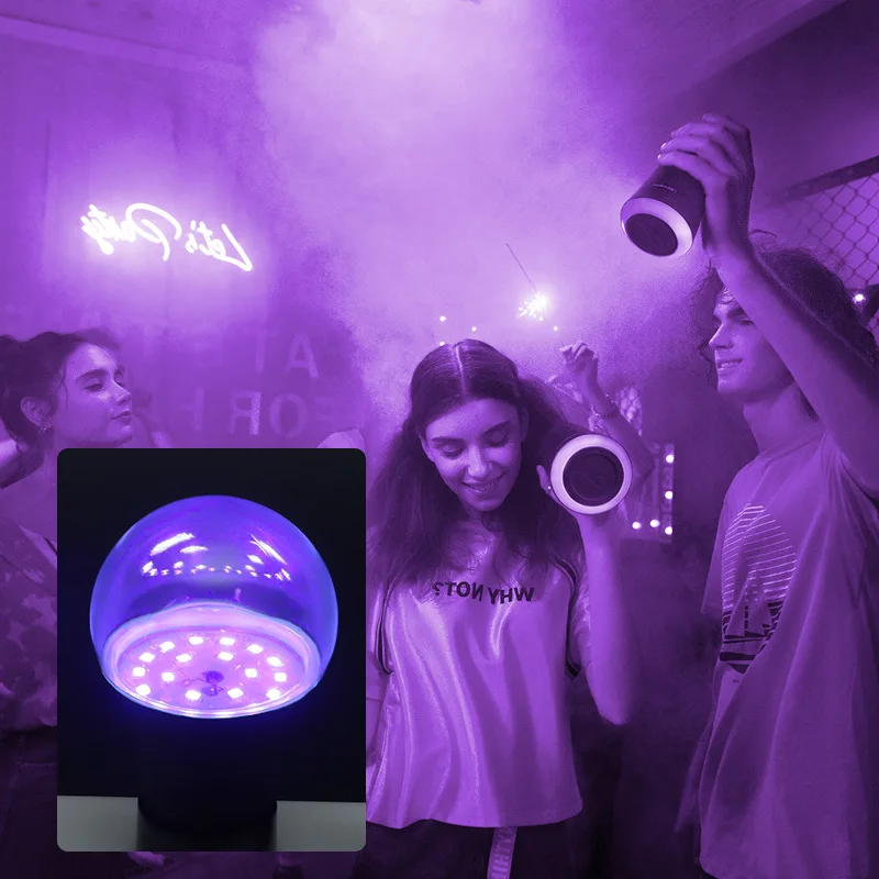 12W E27 UV Purple Black Light Bulb Glow in the Dark Party Supplies