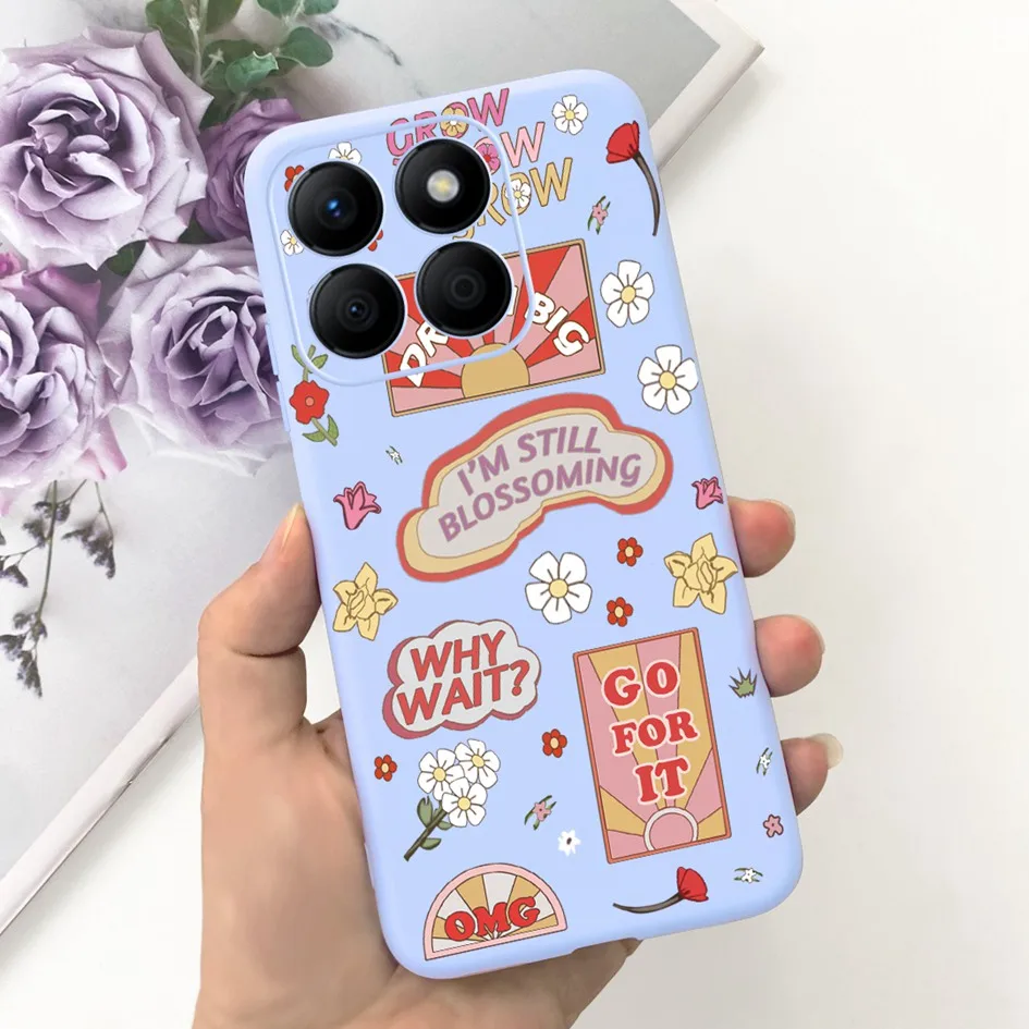 Lovely Heart and Floral Painted Soft Bumper Case