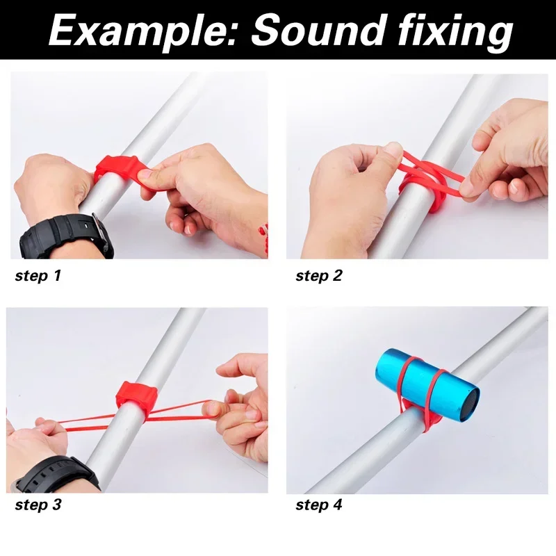 Bicycle Light Silicone Strap Handlebar Mount Holder High Elastic Multipurpose Fix Tie