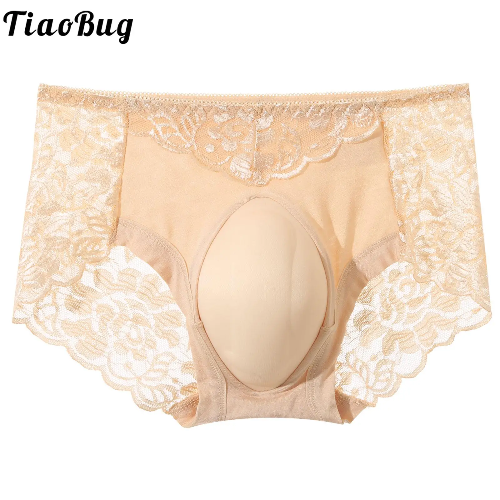 

Erotic Mens Sheer Lace Briefs Low Rise Sponge Convex Pouch Underwear Sissy Male Sexy Underpant Transvestite Crossdresser Panties