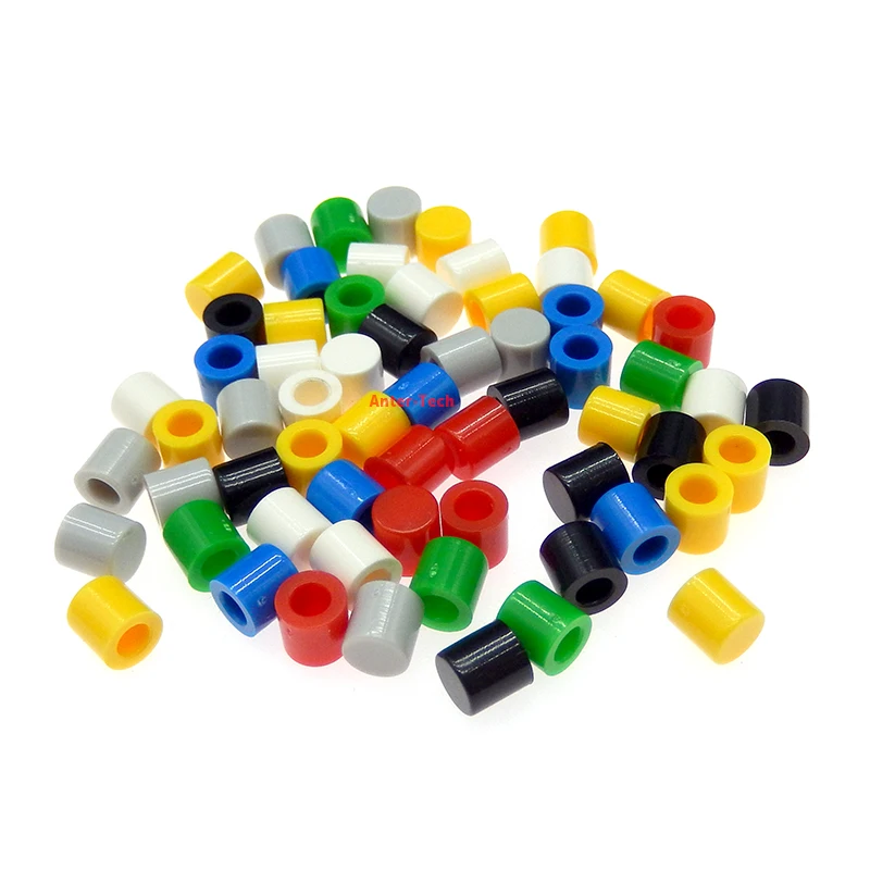 50Pcs/ batch A56 plastic cap 6x6mm touch button Switch Cap Kit 6*6mm switch Red black blue green white gray yellow color buttons