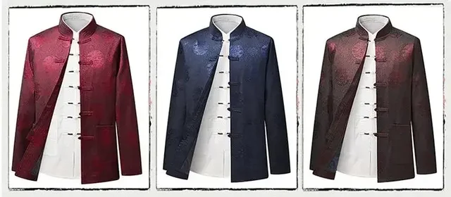 Giacca Tang Uomo - Cappotto Tradizionale Cinese Per Kung Fu E Cerimonie - Foto 6