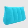 New PVC Flocking Silicone Pillow Blue+Black Triangle Cylinder Wedge Inflatable Pillow Soft Inflatable Relax Cushion Home 4