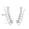 Boucles d'oreilles longues en Zircon pour femmes, crochet, Clip, ensemble à quatre dents, escalade, manchette, bijoux à la mode, cadeaux, E527