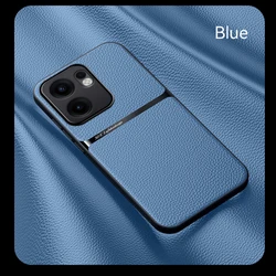 Premium PU Leather Magnetic Protective Case - Stylish and Durable Back Cover for OPPO Reno 13FS 4G (Blue)