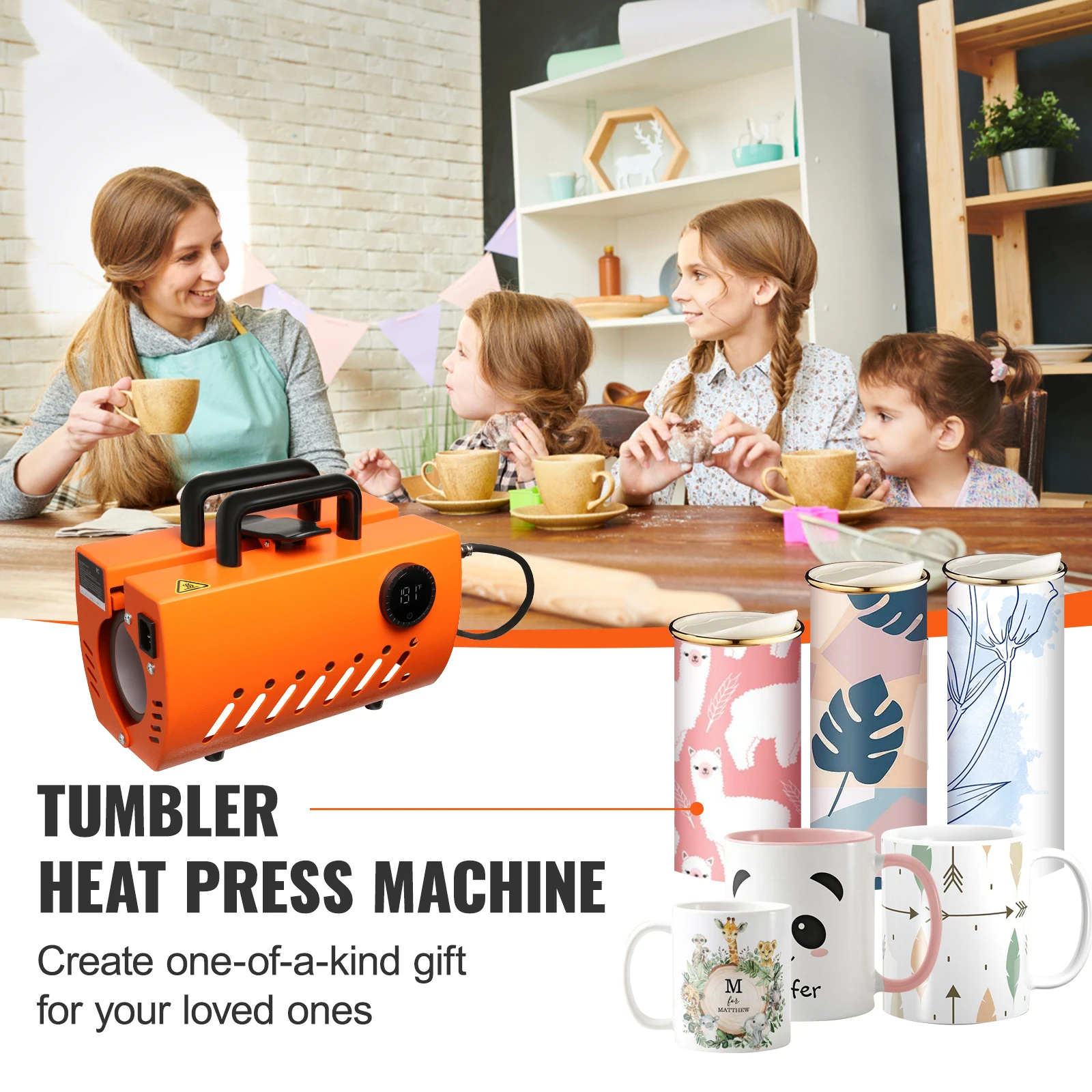 SucceBuy 11-15oz 30oz Mug Heat Press Mini Gift Ceramic Cup Presser Tumbler DIY Handheld Sublimation Blanks Auto Printing Machine 2