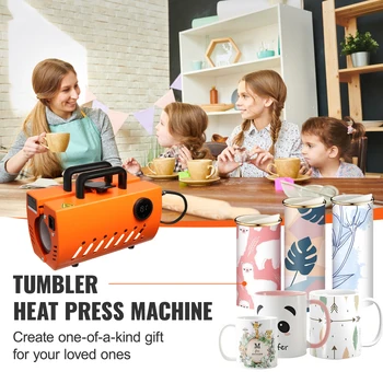 SucceBuy 11-15oz 30oz Mug Heat Press Mini Gift Ceramic Cup Presser Tumbler DIY Handheld Sublimation Blanks Auto Printing Machine 2
