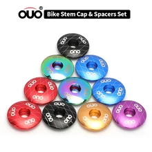 OUO – Kit d'espaceurs de casque de vélo, tige supérieure de vélo vtt, anneau de fourche en aluminium, couvercle de casque de vélo 28mm 2mm 5mm 10mm, accessoires