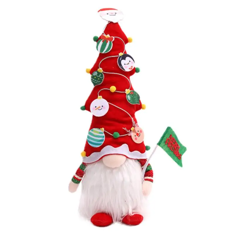 

Рождественская Кукла Elf Gnome со светодиодной подсветкой, рождественские украшения для дома, рождественские и Новогодние детские подарки