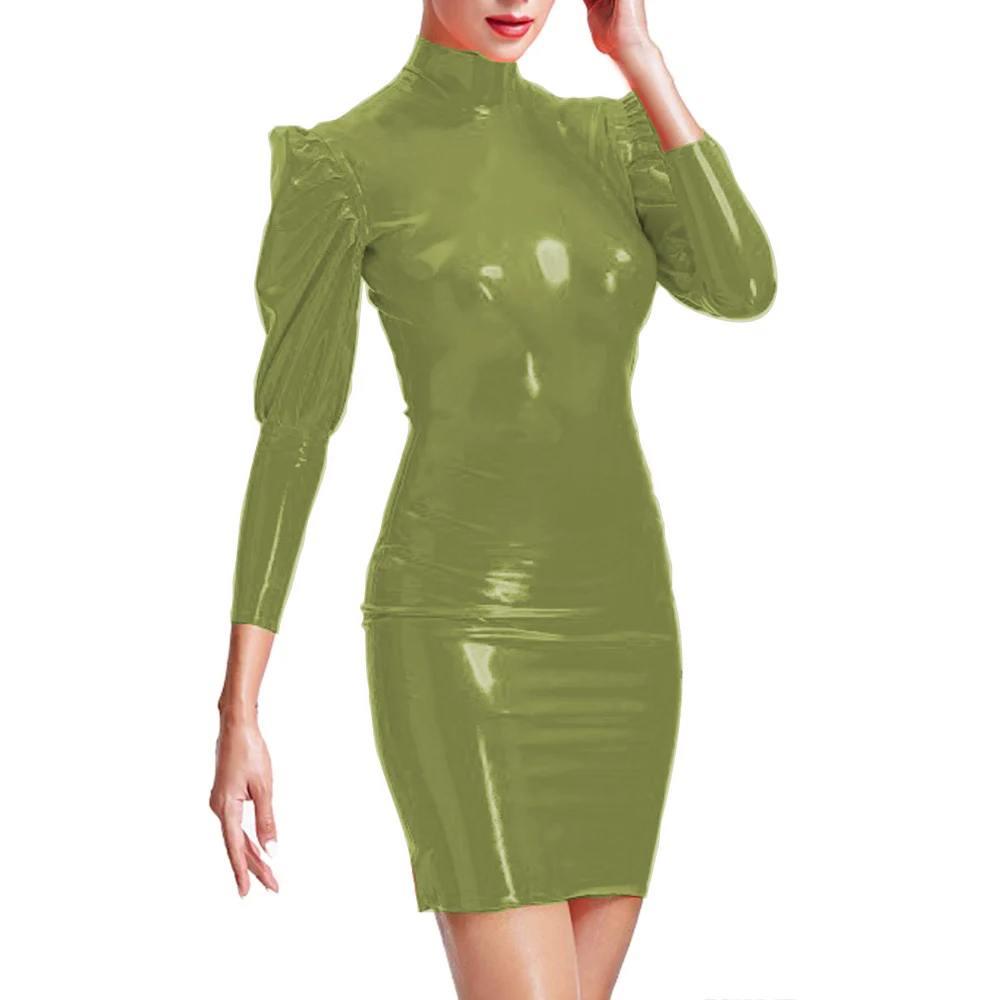 green emerald velvet dress Flare Sleeves Maxi Wrap Dress in Green