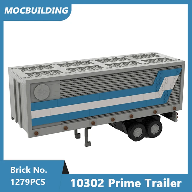 MOC Building Blocks 10302 Prime Trailer DIY Assembled Bricks Creative Expert Truck Series Children Toys Display Gifts 1279PCS 1