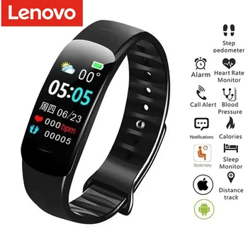 Lenovo C1 Plus Smart Watch Men Women Bluetooth Step Counting Sports Bracelet Fitness Tracker Heart Rate Blood Pressure Sleep 1