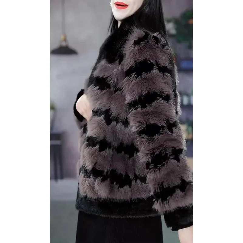 Fashion Foreign High-Grade Imitation Sable Fluff Coat Female 2022 New Autumn/winter Thick and Warm Korean Short Woolen Coat X646