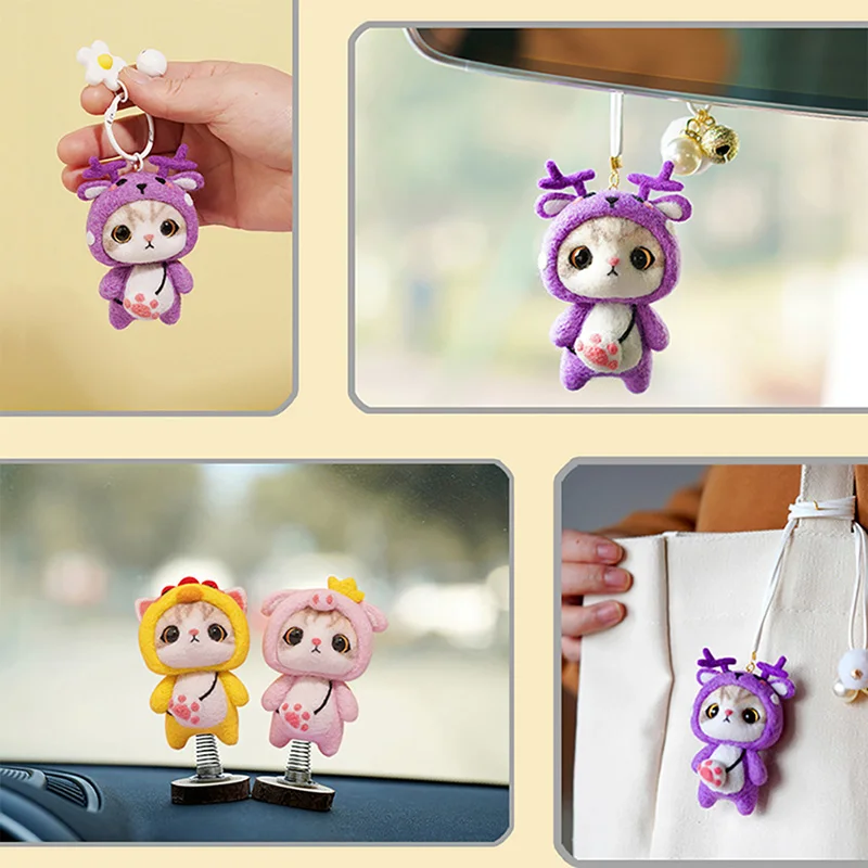 

MIUSIE Non-Finished Animal Wool Felting Material Package Doll Toy Handmade DIY Craft For Child Gift Needle Felting Kit Poked Set
