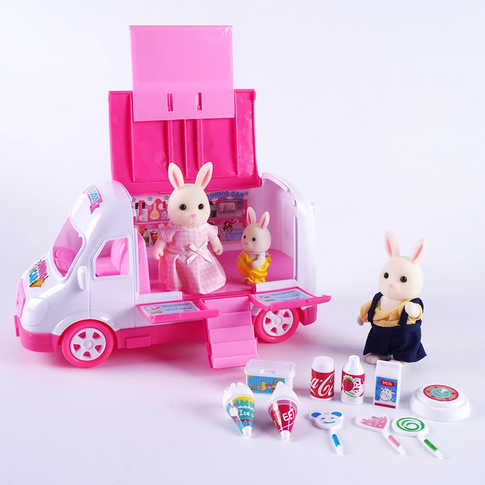 1:12 Dollhouse Ice Cream Truck Baby Bed Simulation Miniature Scene Display Dessert Car Bunk Bed Bathroom Kitchen Toy For Girl 4