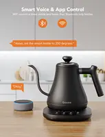 Smart Electric Kettle, WiFi Variable Temperature Gooseneck Pour Over Kettle and Tea Kettle, Alexa Control, 1200W Quick Hea 2